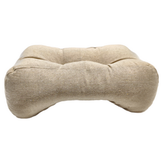 日式靠腰枕, 混紡色織面料, 三維高彈PP棉, 長38cm, 高23cm, 寬14cm, 米色, 38x23x14cm