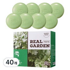 해피바스 리얼가든 사철쑥 진정 비누, 90g, 40개
