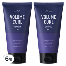 아브카 3 in 1 볼륨 앤 컬크림 왁스, 6개, 150ml