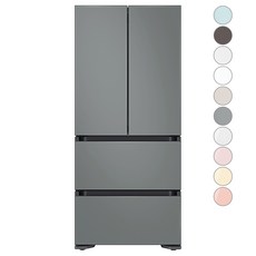 [색상선택형] 삼성전자 비스포크 김치플러스 490L 4도어 김치냉장고 방문설치, 새틴 그레이,