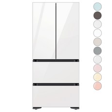 [색상선택형] 삼성전자 비스포크 김치플러스 490L 4도어 김치냉장고 방문설치, 글램 화이트,