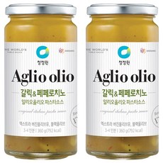 청정원 알리오올리오 파스타소스 갈릭&페페로치노, 360g, 2개 360g, 2개
