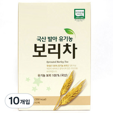 푸름맘 유아용 국산 발아 유기농 유아 보리차 100g, 보리, 10개입