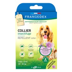 FRANCODEX 法典 新綠野防水驅蟲頸圈 - 中型犬, 天然苦楝 薰衣草 椰子油 複方 天然驅避蚤, 1盒