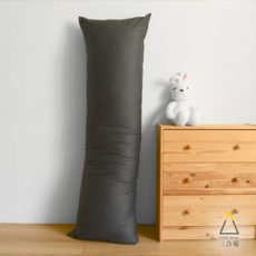 EmBrace 英柏絲 精梳純棉深色超大長抱枕, 50cm x 150cm 抱枕, 台灣製造, 150 x 50cm, 神秘灰