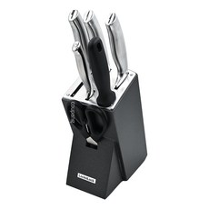 LocknLock 樂扣樂扣 廚房刀具組, 剪刀 21.3cm*1+磨刀棒 32.2cm*1+水果刀 23.8cm*1+三德刀 21cm*1+歐風主廚刀 33cm*1+中華料理刀 30cm*1+刀具收納座*1, 1組