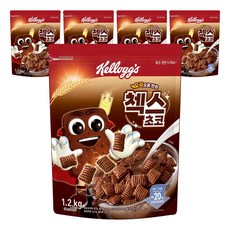 켈로그 오곡으로 만든 첵스 초코 시리얼, 1.2kg, 5개 1200g, 5개