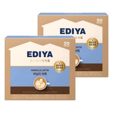 BEANIST EDIYA COFFEE香草拿鐵, 17.5g, 30條, 2盒