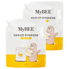 마이비 피부에순한 유아 섬유유연제 베이비코튼향 리필, 2.1L, 2개 2100ml, 2개