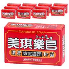 美琪樂皂，經典配方，深層清潔，溫和配方，高效保濕，有效抑菌，台灣製造, 100g, 12個