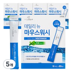 비타할로 데일리뉴 마우스워시 민트 스틱형, 600ml, 5개