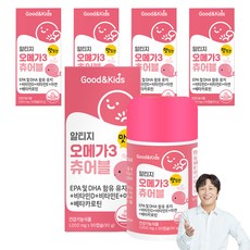 굿앤키즈 알티지 오메가3 츄어블, 90정, 4개
