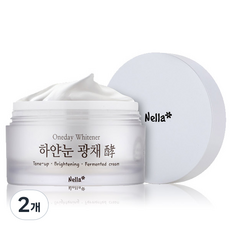 넬라 원데이 화이트너 하얀눈 톤업 광채 발효 크림 50ml, 2개