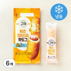 고메 치즈크리스피 핫도그 (냉동), 85g, 4개입, 6개