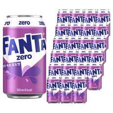 환타 제로 포도향 탄산음료, 350ml, 24개