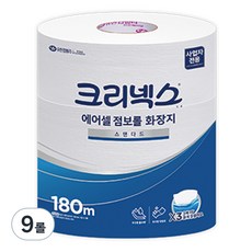 크리넥스 에어셀 1겹 점보롤 화장지 180m, 3개입, 3개