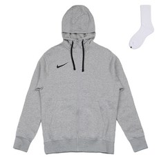 Nike男款Park Swoosh連帽拉鍊外套 CW6887-063+Well Done襪子組