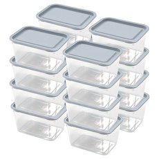 가쯔 심플쿡 냉동밥 도시락통 사각 전자렌지 용기 라이트그레이, 16개, 600ml 16개, 용기 16p