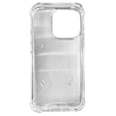 IPOP 四角5D軍規強化防撞殼，防摔抗震，四角氣墊增強保護，環保TPU材質，邊框透明/灰黑二色可選擇, iPhone 15 Pro, 透明/灰黑