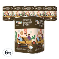쿠팡베이직 데코3겹 롤화장지 27m 12롤, 12개입, 6개
