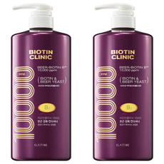 ELASTINE 伊絲婷 Biotin Clinic啤酒酵母護髮素, 1L, 2瓶