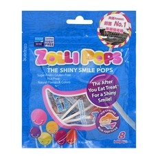 ZOLLI POPS 木糖醇無糖棒棒糖, 美國銷售No.1, 全素可食, 不含糖, 不含麩質, 不含人工色素及香料, 58.4g, 1袋