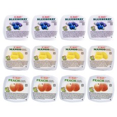 u.may 優妹 優格布丁, 水蜜桃*4入+藍莓*4入+芒果*4入 Set, 840g, 1組