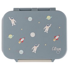 Citron 小檸檬 點心盒 奔上宇宙, 3格隔間防漏點心盒, Tritan材質, 不含BPA, 1個