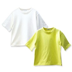 엔젤스윙 아동용 심플리 7부 소매 롱 박시 티셔츠 2종 세트