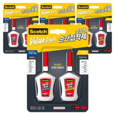 3M Scotch 瞬乾膠合裝 液體型 4g + 凝膠型 4g, 4組