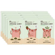 이너프 보니벨 3STEP 시카케어 돼지코팩, 5개입, 1개