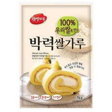 햇쌀마루 박력 쌀가루, 1개, 3kg 내산 햇쌀마루 박력 쌀가루 베이킹 3kg 1개 KOR2CCEA3