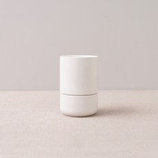 보울보울 국산 레트로라인 물빠짐 수저통 M, 밀크화이트 + 밀크화이트, 1개