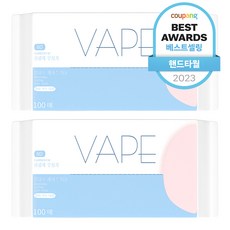 VAPE 일회용 페이스타올 각티슈 100p, 100매, 2개