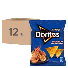 Doritos 多力多滋 玉米片 爆蒜鮮蝦, 68g, 12包