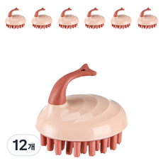 루미미루 비듬방지 마사지 브러시 7 x 8.5 cm, A타입, 12개