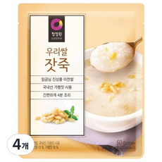 청정원 우리쌀 잣죽, 60g, 4개