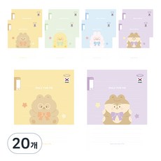 펜피아 1000 1-2 무제 16줄 초등 제본노트, 20개, 랜덤발송
