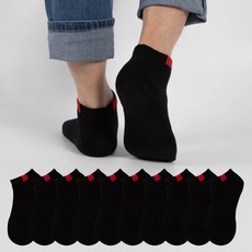 시너싹스 남성용 더블밴드 엠보싱포인트 스니커즈 양말 10켤레