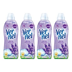 버넬 고농축 섬유유연제 스프링라벤더 본품, 900ml, 4개