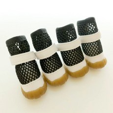 강아지 비비드 메쉬 슈즈 오렌지, 블랙, 1세트