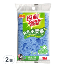 3M Scotch-Brite 百利 天然木漿棉 400T 顏色隨機, 1入, 2個