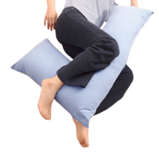 EmBrace 英柏絲 護理級L型翻身護理枕, 90cm x 66cm, 表布35%棉+65%聚酯纖維, 內裡布100%聚酯纖維(大和抗菌), 台灣製造, 90 x 66cm, 蜜糖藍