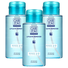 케어존 저자극 립 앤 아이리무버, 300ml, 3개