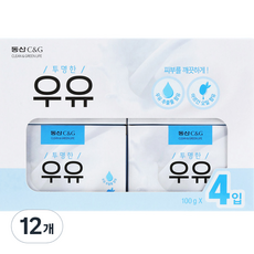 크리오 투명한 비누 우유향, 85g, 12개