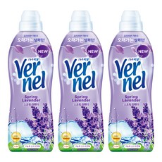 버넬 고농축 섬유유연제 스프링라벤더 본품, 900ml, 3개