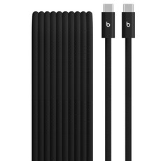 Apple Beats C타입 to C타입 브레이드 케이블 240W, 3m, 볼트 블랙, 1개