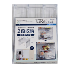 inomata 冰箱冷藏ㄇ字方型收納架, 2個裝, 尺寸約寬15x11.2x高10.8公分, 0387, 1組
