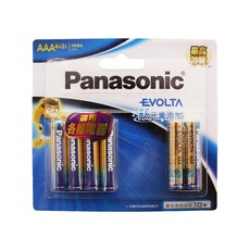 Panasonic 國際牌 Evolta 鈦元素鹼性電池 4號, 6顆, 1組