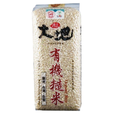 池上多力米 池上大地 有機糙米，保留米糠層及胚芽，富含膳食纖維、蛋白質、維生素B群及E群，台灣台東原產, 1.5kg, 1包